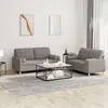 Image de vidaXL Ensemble de canapés 2 pcs avec coussins taupe tissu