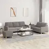 Image de vidaXL Ensemble de canapés 3 pcs avec coussins Taupe Tissu