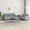 Image de vidaXL Ensemble de canapés 2 pcs coussins gris clair tissu