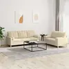 Image de vidaXL Ensemble de canapés 2 pcs avec coussins crème tissu