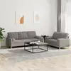 Image de vidaXL Ensemble de canapés 2 pcs avec coussins taupe tissu