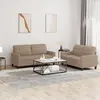 Image de vidaXL Ensemble de canapés 2 pcs avec coussins Cappuccino Similicuir
