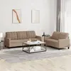 Image de vidaXL Ensemble de canapés 2 pcs avec coussins Cappuccino Similicuir