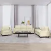 Image de vidaXL Ensemble de canapés 3 pcs avec coussins Crème Similicuir
