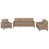 Image de vidaXL Ensemble de canapés 3 pcs avec coussins Cappuccino Similicuir