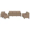 Image de vidaXL Ensemble de canapés 4 pcs avec coussins Cappuccino Similicuir