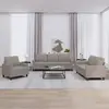 Image de vidaXL Ensemble de canapés 3 pcs avec coussins Taupe Tissu