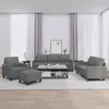 Image de vidaXL Ensemble de canapés 4 pcs avec coussins Gris foncé Tissu