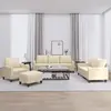 Image de vidaXL Ensemble de canapés 4 pcs avec coussins Crème Tissu