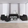 Image de vidaXL Ensemble de canapés 4 pcs avec coussins Noir Tissu