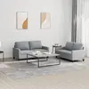 Image de vidaXL Ensemble de canapés 2 pcs avec coussins Gris clair Tissu