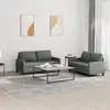 Image de vidaXL Ensemble de canapés 2 pcs avec coussins Gris foncé Tissu