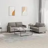 Image de vidaXL Ensemble de canapés 2 pcs avec coussins Taupe Tissu