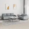 Image de vidaXL Ensemble de canapés 2 pcs avec coussins Gris clair Tissu