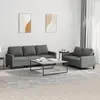 Image de vidaXL Ensemble de canapés 2 pcs avec coussins Gris foncé Tissu