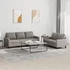 Image de vidaXL Ensemble de canapés 2 pcs avec coussins Taupe Tissu