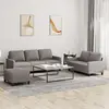 Image de vidaXL Ensemble de canapés 3 pcs avec coussins Taupe Tissu