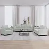 Image de vidaXL Ensemble de canapés 3 pcs avec coussins Gris clair Velours