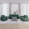 Image de vidaXL Ensemble de canapés 3 pcs avec coussins Vert foncé Velours