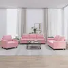 Image de vidaXL Ensemble de canapés 3 pcs avec coussins Rose Velours