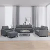 Image de vidaXL Ensemble de canapés 4 pcs avec coussins Gris foncé Velours
