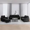 Image de vidaXL Ensemble de canapés 4 pcs avec coussins Noir Velours
