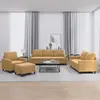 Image de vidaXL Ensemble de canapés 4 pcs avec coussins Marron Velours