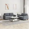 Image de vidaXL Ensemble de canapés 2 pcs avec coussins Gris foncé Velours