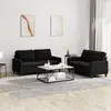 Image de vidaXL Ensemble de canapés 2 pcs avec coussins Noir Velours