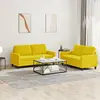 Image de vidaXL Ensemble de canapés 2 pcs avec coussins Jaune Velours