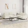 Image de vidaXL Ensemble de canapés 2 pcs avec coussins Crème Velours