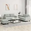 Image de vidaXL Ensemble de canapés 3 pcs avec coussins Gris clair Velours
