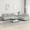 Image de vidaXL Ensemble de canapés 2 pcs avec coussins Gris clair Velours