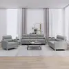 Image de vidaXL Ensemble de canapés 3 pcs avec coussins Gris clair Tissu