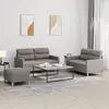 Image de vidaXL Ensemble de canapés 3 pcs avec coussins Taupe Tissu