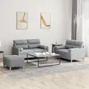 Image de vidaXL Ensemble de canapés 3 pcs coussins gris clair tissu
