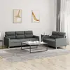 Image de vidaXL Ensemble de canapés 2 pcs avec coussins Gris foncé Tissu