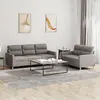 Image de vidaXL Ensemble de canapés 2 pcs avec coussins Taupe Tissu
