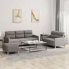 Image de vidaXL Ensemble de canapés 3 pcs avec coussins Taupe Tissu