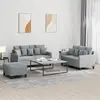 Image de vidaXL Ensemble de canapés 3 pcs avec coussins Gris clair Tissu
