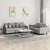 Image de vidaXL Ensemble de canapés 2 pcs avec coussins Gris clair Tissu