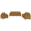 Image de vidaXL Ensemble de Canapés avec Coussins 3 pcs, Canapés avec Accoudoirs et Dossier, Ensemble de Meubles, Mobilier de Salon, Moderne, Marron Velours