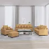 Image de vidaXL Ensemble de canapés 4 pcs avec coussins Marron Velours