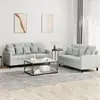 Image de vidaXL Ensemble de canapés 2 pcs avec coussins Gris clair Velours