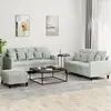 Image de vidaXL Ensemble de canapés 3 pcs avec coussins Gris clair Velours