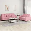 Image de vidaXL Ensemble de canapés 2 pcs avec coussins Rose Velours