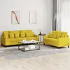 Image de vidaXL Ensemble de canapés 2 pcs avec coussins Jaune Velours