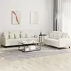 Image de vidaXL Ensemble de canapés 2 pcs avec coussins Crème Velours