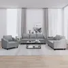 Image de vidaXL Ensemble de canapés 3 pcs avec coussins Gris clair Tissu