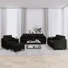 Image de vidaXL Ensemble de canapés 4 pcs avec coussins Noir Tissu
